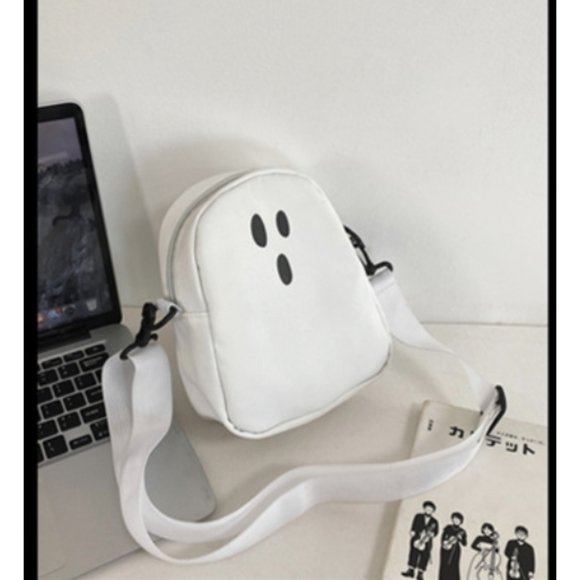 Casper Ghost Face Crossbody Bag Suprised Small Halloween Bag - Picture 7 of 11